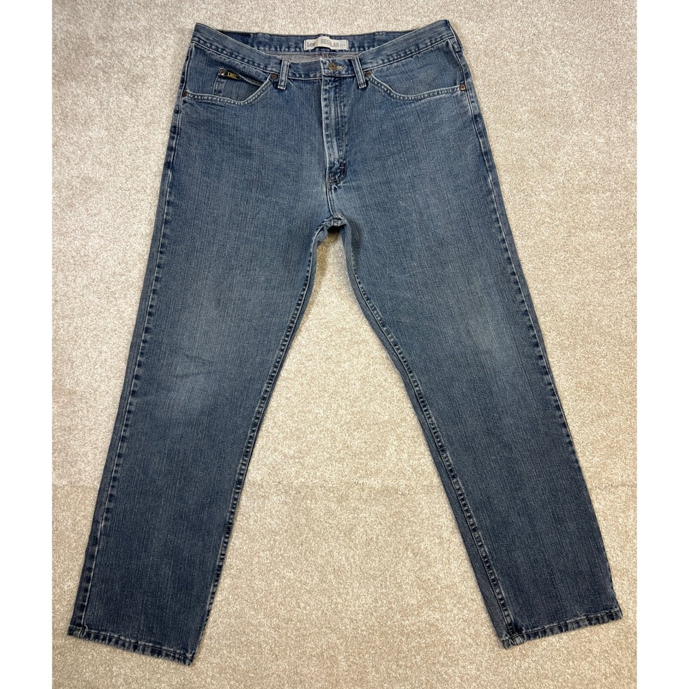 Lee Regular Fit Blue Wash Denim Jeans Mens‎ 38x32 2008920